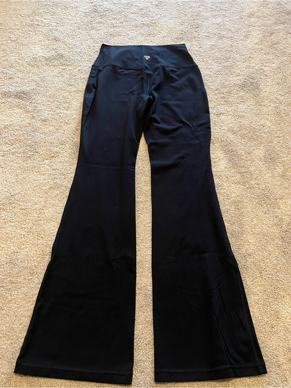 Aritzia Golden Black Flared Yoga Pants